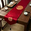 Mantel de Boda con Carácter de Doble Felicidad Rojo, Caminero de Mesa, Cubierta para Mesa de Café y Mesa de Comedor, Decoración de Habitación de Boda, Compromiso de Boda, Decoración de Casa Nueva Estilo Chino