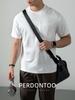 Camiseta de Manga Corta para Hombre de Algodón Mercerizado con Amoníaco Líquido Fresco de 240g Verano Delgada de Seda de Hielo Transpirable Bolsillo de Parche Estéreo Elegante