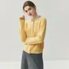 Escote con pedrería~Cárdigan de cachemira de estilo de lujo ligero para mujer, cuello redondo, abrigo suéter grueso, cárdigan de punto, prenda de abrigo