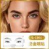Pegatinas de Tatuaje para Ojos con Foil Dorado Estilo Europeo y Americano Impermeables Resistentes al Sudor de Larga Duración Temporales Maquillaje para Fiestas Pegatinas de Maquillaje Estilo Ins Transfronterizo