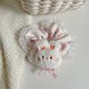 Anillo para el cabello de intestino grueso de Sanrio de dibujos animados, otoño e invierno, peluche de oso lindo, cuerda para la cabeza, dulce banda de goma para el cabello de niña, estudiantes