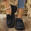 Nuevos Mocasines Bajos de Cuero de Estilo Británico para Mujer, Otoño 2024, de Bajo Tacón, sin Cordones, Caña Baja, Tallas Grandes, Zapatos de Cuero Transfronterizos