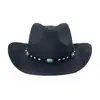 Chapéu de Palha Panama Alto com Aba Torta Cinto Verde Esmeralda Chapéu de Palha de Papel Chapéu de Cowboy Chapéu de Sol Chapéu Protetor Solar Chapéu de Cavalheiro
