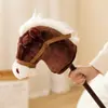 Juguetes de Peluche para Niños Juguetes Tradicionales Palo con Cabeza de Caballo Suministros para Actuaciones de Baile Infantil Juguetes de Montar a Caballo A Prueba de Golpes