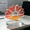 Letrero de Escritorio con Logo de Acrílico Personalizado con Patrones Impresos de Colores, Decoración Artesanal de Acrílico Transparente