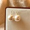 Pendientes de Perla con Aguja de Plata S925 de Gama Alta Estilo Retro Simple Europeo y Americano Pendientes Colgantes Versátiles para el Día a Día Venta al por Mayor