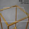 Nuevo Marco Cuadrado Electrochapado en Oro Marcador de Pasillo Geométrico Soporte Floral Soporte para Flores de Boda Decoración Accesorios de Boda Rectangular