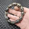 Pulsera de ágata de Xizang con cuentas una, dos, tres, cuatro, cinco, seis, nueve ojos colmillo de tigre Ruyi joyería pulsera de jade luantong