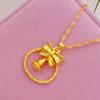 Colgante de Círculo de Campana de Lazo Chapado en Oro Latón al Por Mayor Oro Imitación Primera Joyería Estilo Étnico Colgante para Damas