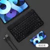 Chapéu Redondo Transfronteiriço Conjunto de Teclado e Mouse Bluetooth Adequado para iPad Celular Tablet Sucção Magnética Silenciosa Carregamento Luminoso