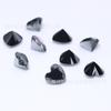 Anillo de compromiso con forma de corazón de diamante Mosan negro de 0,5 a 3 quilates, piedra desnuda, forma especial, con forma de corazón de amor y fondo puntiagudo, gema artificial al por mayor
