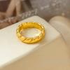 Anillo de dedo índice de metal con diseño retro simple europeo y americano, abierto, chapado en oro y cobre, 1548