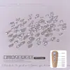 Anel Redondo com Diamante Brilhante para Ponta do Dedo Zircônia Acessórios de Nail Art Zircônia Redonda Quadrado Pequeno Zircônia Solta Diamante Ultra Brilhante Acessórios de Decoração para Unhas
