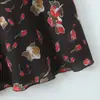 Ropa de Mujer Transfronteriza de Amazon 2026 Moda Europea y Americana Vestido Estampado de Encaje Patchwork Retro Francés Mujer D79876