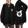 Sudadera con cremallera de anime Otoño e Invierno One Piece Chaqueta de forro polar impresa de Solon Sudadera deportiva casual para hombre y mujer