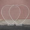 Novos adereços de casamento grade arco em forma de coração tela prateleira de ferro de poste único decoração de festa de casamento ao ar livre com balões