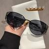Nuevas Gafas de Sol Ojo de Gato Estilo Hong Kong para Mujer, Estilo Urbano Retro, Forma Cóncava, Anti-UV, Gafas de Sol de Moda de Celebridad de Internet