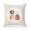 Funda de almohada estilo Morandi, funda de cojín cuadrada para dormitorio o sofá de sala de estar, impresión a una cara, relleno de almohada no incluido