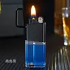 Encendedor de Queroseno de Moda y Estiloso con Depósito de Aceite Visible y Rueda de Pedernal, Encendedor de Alta Estética, Regalo Personalizado para Hombres con Estilo