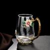 Taza de Té Esmaltada Taza de Café de Oficina para Mujer Taza de Vidrio de Cristal de Lujo de Gama Alta Vidrio de Borosilicato Alto