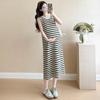 Ropa de Maternidad Lista para Usar, Traje Vestido Moda Otoño, Talla Grande Moda Mamá Nuevo Conjunto de Dos Piezas Falda de Maternidad