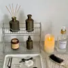 Organizador de Mesa Multifuncional para Maquiagem Porta-Copos Prateleira em Camadas Prateleira de Armazenamento de Aço Inoxidável