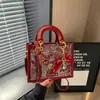 Bolsa de Princesa Diana Bordada para Mujer Nueva Moda Tendencia Versátil Gran Capacidad Bolso de Hombro Cruzado Bolso de Mano Bolso de Mujer Estilo Pequeño Chanel