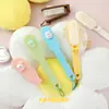 Pente dobrável de urso fofo de desenho animado, mini pente portátil para cabelo, pente para cabelo de estudante, alisamento de cabelo, pente de dentes macios, atacado