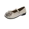Zapatos Planos para Mujer con Pedrería de Fuegos Artificiales, Boca Baja, Nuevo Estilo 2026, Zapatos Mary Jane Planos con Cordones para Combinar con Vestidos, Zapatos de Hada