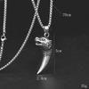 Hip hop europeu e americano retro dominando cabeça de lobo titânio colar de aço personalidade masculina dente de lobo pingente acessórios suéter cadeia fábrica atacado