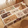 Toalha de Mesa Impermeável e à Prova de Óleo com Design de Capivara, Sem Lavagem, Alta Qualidade, Desenho Animado Fofo, Capa Retangular para Mesa de Centro