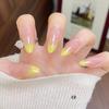 Uñas Postizas Populares al por Mayor Uñas Francesas Sencillas con Brillo Nude Pegatinas para Uñas Estilo Lujo Ligero Set de Uñas Postizas de 24 Piezas Lujo de Gama Alta