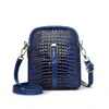 Bolso bandolera nuevo con patrón de cocodrilo transfronterizo para mujer, bolso de hombro versátil con múltiples compartimentos, bolso para teléfono móvil elegante y sencillo