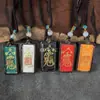 Cultura Taoísta Madera de Azufaifo Golpeada por el Rayo Colgante Mini Thangka Pintado a Mano Pura del Maestro Colgante Gongming Amuleto Thangka