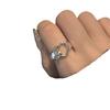Diseño Original Sentido Amor Cuaderno Lindo Leche Suave Sentido Cara de Plata 925 Anillo Amor Mujer