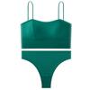 Conjunto de sujetador y tanga de seda helada transfronterizo para mujer, espalda en U, sin costuras, sexy, dulce, push up, a prueba de impactos, conjunto de dos piezas