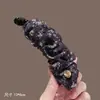 Pinza de plátano floral estilo coreano, Pinza grande para coleta, Pinza para el cabello simple de alta gama estilo occidental, Accesorio versátil y práctico para coleta