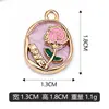 Letras de tabla de madera flores de rosa se pueden mezclar lote dijes colgantes transfronterizos pulsera collar accesorios de joyería DIY ventas directas de fábrica
