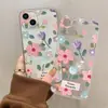 Ins Estilo Delicado Rosa Floral Maçã 17 Verão Capa para Celular Iphone15Proamx Nova Anti-Queda Capa Macia