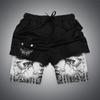 Pantalones cortos de playa de doble capa con estampado digital 3D de la serie Longzhu. Suministro caliente del comercio electrónico transfronterizo de Amazon.