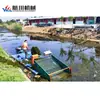 Barco cortador de plantas acuáticas para embalses y ríos, Barco de limpieza de ríos, Barco ecológico Hangchuan para la recolección de jacintos de agua, Barco de retirada de escombros