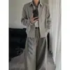 Camisa a Cuadros Perezosa Retro Americana, Chaqueta Cardigan de Diseñador Unisex, Versátil Camisa Tendencia de Moda Universitaria Estilo Miu