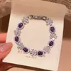 Pulseira de Flor com Fecho de Zircônia Super Brilhante Estilo Xiaohongshu Pulseira de Nicho com Toque de Luxo Pulseira Doce Versátil de Luxo Leve