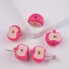 Cuentas de Manzana Pintadas Estéreo de Dibujos Animados Acrílicas Media Manzana Cuentas Sueltas Cadena para Teléfono Móvil DIY Cadena para Bolso Accesorios de Joyería