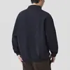 Sudadera de Medio Cierre con Cuello Alto Estilo Americano Nueva para Otoño 2026 para Hombre, Manga Larga de Peso Pesado, Corte Holgado Simple, Ropa Exterior Versátil