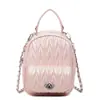 Mochila Pequena da Moda Tendência para Mulheres 2025 Verão Nova Plissada Versátil Ins Bolsa Feminina Moda Simples Bolsa com Corrente