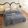 Manta de Tafetán de Color Sólido de Doble Capa con Diseño de Mariposa, Engrosada para Invierno, Manta Cálida, Manta para Siesta, Manta Decorativa para Sofá Individual, Cubierta de Cama