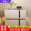 Mesita de noche Inteligente Simple Moderna Multifuncional con Carga Inalámbrica Altavoz Luz Lujo Dormitorio Uso en Casa Gabinete de Noche de Madera Maciza