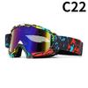 Gafas de moto transfronterizas en stock, con transferencia de agua, para deportes al aire libre, esquí, cortavientos.