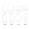 BT301-308 acrílico transparente tridimensional número de mesa para fiesta de boda placa de asiento de mesa espejo dorado y plateado mesa